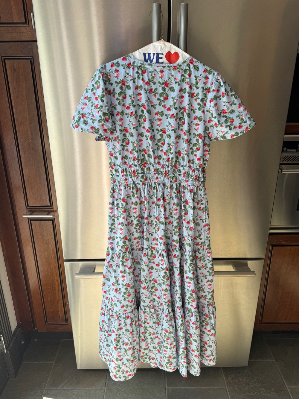 Cracker Barrel Strawberry Maxi Dress similar to Maeve Somerset Anthropologie - Picture 3 of 5